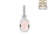 Rose Quartz & White Topaz Pendant RSQ-RDP-954-CZ-LOOP.