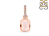 Rose Quartz & White Topaz Pendant RSQ-RDP-955-CZ-LOOP.