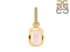 Rose Quartz & White Topaz Pendant RSQ-RDP-955-CZ-LOOP.