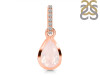 Rose Quartz & White Topaz Pendant RSQ-RDP-956-CZ-LOOP.