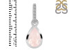 Rose Quartz & White Topaz Pendant RSQ-RDP-956-CZ-LOOP.