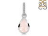 Rose Quartz & White Topaz Pendant RSQ-RDP-956-CZ-LOOP.