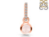 Rose Quartz & White Topaz Pendant RSQ-RDP-957-CZ-LOOP.