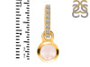 Rose Quartz & White Topaz Pendant RSQ-RDP-957-CZ-LOOP.
