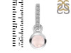 Rose Quartz & White Topaz Pendant RSQ-RDP-957-CZ-LOOP.