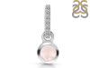 Rose Quartz & White Topaz Pendant RSQ-RDP-957-CZ-LOOP.