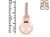 Rose Quartz & White Topaz Pendant RSQ-RDP-958-CZ-LOOP.