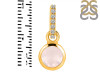 Rose Quartz & White Topaz Pendant RSQ-RDP-958-CZ-LOOP.