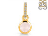 Rose Quartz & White Topaz Pendant RSQ-RDP-958-CZ-LOOP.
