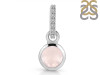 Rose Quartz & White Topaz Pendant RSQ-RDP-958-CZ-LOOP.