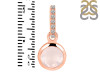 Rose Quartz & White Topaz Pendant RSQ-RDP-959-CZ-LOOP.