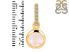 Rose Quartz & White Topaz Pendant RSQ-RDP-959-CZ-LOOP.
