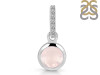 Rose Quartz & White Topaz Pendant RSQ-RDP-959-CZ-LOOP.