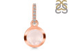 Rose Quartz & White Topaz Pendant RSQ-RDP-960-CZ-LOOP.