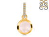 Rose Quartz & White Topaz Pendant RSQ-RDP-960-CZ-LOOP.