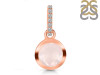Rose Quartz & White Topaz Pendant RSQ-RDP-992-CZ-LOOP.