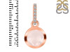 Rose Quartz & White Topaz Pendant RSQ-RDP-992-CZ-LOOP.