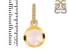 Rose Quartz & White Topaz Pendant RSQ-RDP-992-CZ-LOOP.