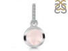 Rose Quartz & White Topaz Pendant RSQ-RDP-992-CZ-LOOP.