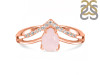 Rose Quartz & White Topaz Ring RSQ-RDR-1716.