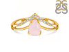 Rose Quartz & White Topaz Ring RSQ-RDR-1716.
