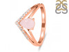 Rose Quartz & White Topaz Ring RSQ-RDR-1716.