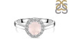 Rose Quartz & White Topaz Ring RSQ-RDR-1768.