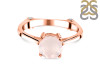 Rose Quartz & White Topaz Ring RSQ-RDR-1786.