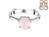 Rose Quartz & White Topaz Ring RSQ-RDR-1786.