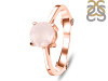 Rose Quartz & White Topaz Ring RSQ-RDR-1786.