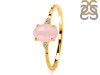 Rose Quartz & White Topaz Ring RSQ-RDR-1938-A.