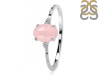 Rose Quartz & White Topaz Ring RSQ-RDR-1938-A.