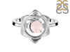 Rose Quartz Chakra & Crescent Moon Ring RSQ-RDR-2140.