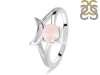 Rose Quartz Crescent Moon Ring RSQ-RDR-2151.