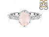 Rose Quartz & White Topaz Ring RSQ-RDR-2182.