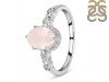 Rose Quartz & White Topaz Ring RSQ-RDR-2182.