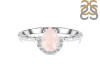 Rose Quartz & White Topaz Ring RSQ-RDR-2192.