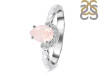 Rose Quartz & White Topaz Ring RSQ-RDR-2192.