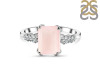 Rose Quartz & White Topaz Ring RSQ-RDR-2215.