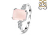 Rose Quartz & White Topaz Ring RSQ-RDR-2215.