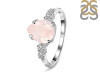 Rose Quartz & White Topaz Ring RSQ-RDR-2216.