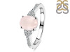 Rose Quartz & White Topaz Ring RSQ-RDR-2219.