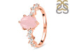 Rose Quartz & White Topaz Ring RSQ-RDR-2241.