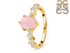 Rose Quartz & White Topaz Ring RSQ-RDR-2241.