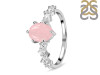 Rose Quartz & White Topaz Ring RSQ-RDR-2241.