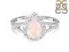 Rose Quartz & White Topaz Ring RSQ-RDR-2243.