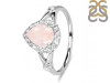Rose Quartz & White Topaz Ring RSQ-RDR-2243.
