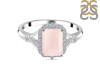 Rose Quartz & White Topaz Ring RSQ-RDR-2252.