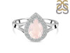 Rose Quartz & White Topaz Ring RSQ-RDR-2253.