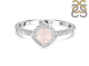 Rose Quartz & White Topaz Ring RSQ-RDR-2260.
